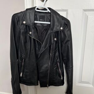 Reitmans Classic Black Leather Jacket